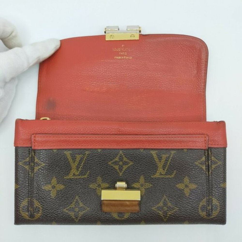 authentic Louis Vuitton LV Long Wallet Portefeuille Elise - Picture 8 of 15